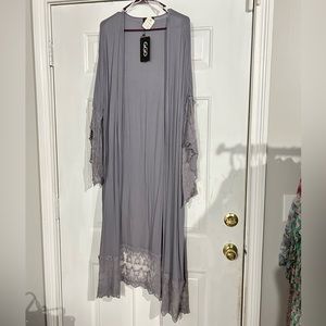 Lace duster cardigan